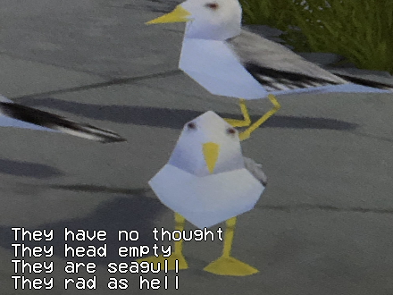 Low poly seagulls